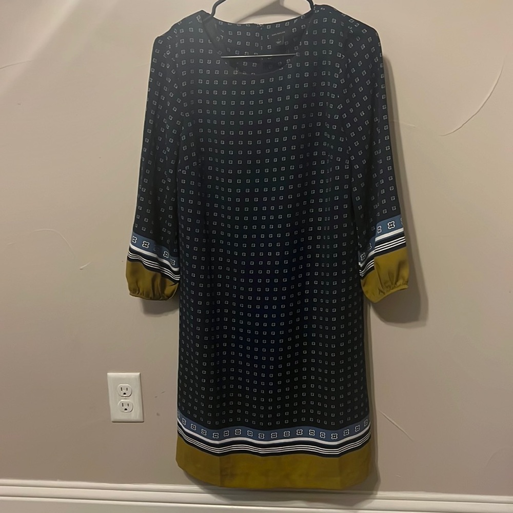 Ann Taylor size 6 3/4 sleeve shift dress